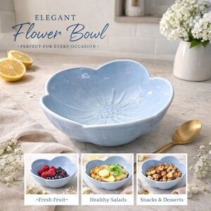 Spritz Melamine Blue Floral Bowl - Set of 4